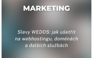 Slevy WEDOS: jak ušetřit na webhostingu, doménách a dalších službách