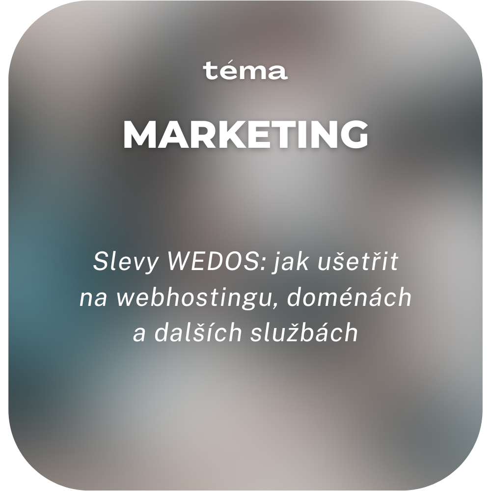 Slevy WEDOS: jak ušetřit na webhostingu, doménách a dalších službách