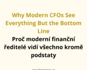Why Modern CFOs See Everything But the Bottom Line Proč moderní finanční ředitelé vidí všechno kromě podstaty